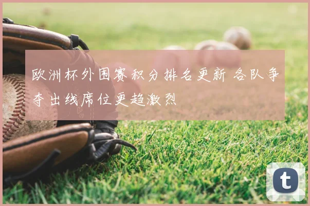 欧洲杯外围赛积分排名更新 各队争夺出线席位更趋激烈