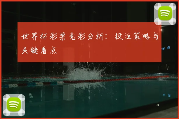 世界杯彩票竞彩分析:投注策略与关键看点